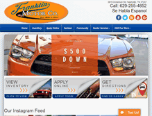 Tablet Screenshot of franklinmotorstn.com